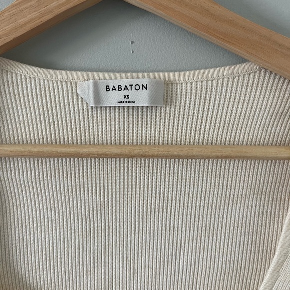 Babaton Ivory Ribbed Top - Picture 6 of 9